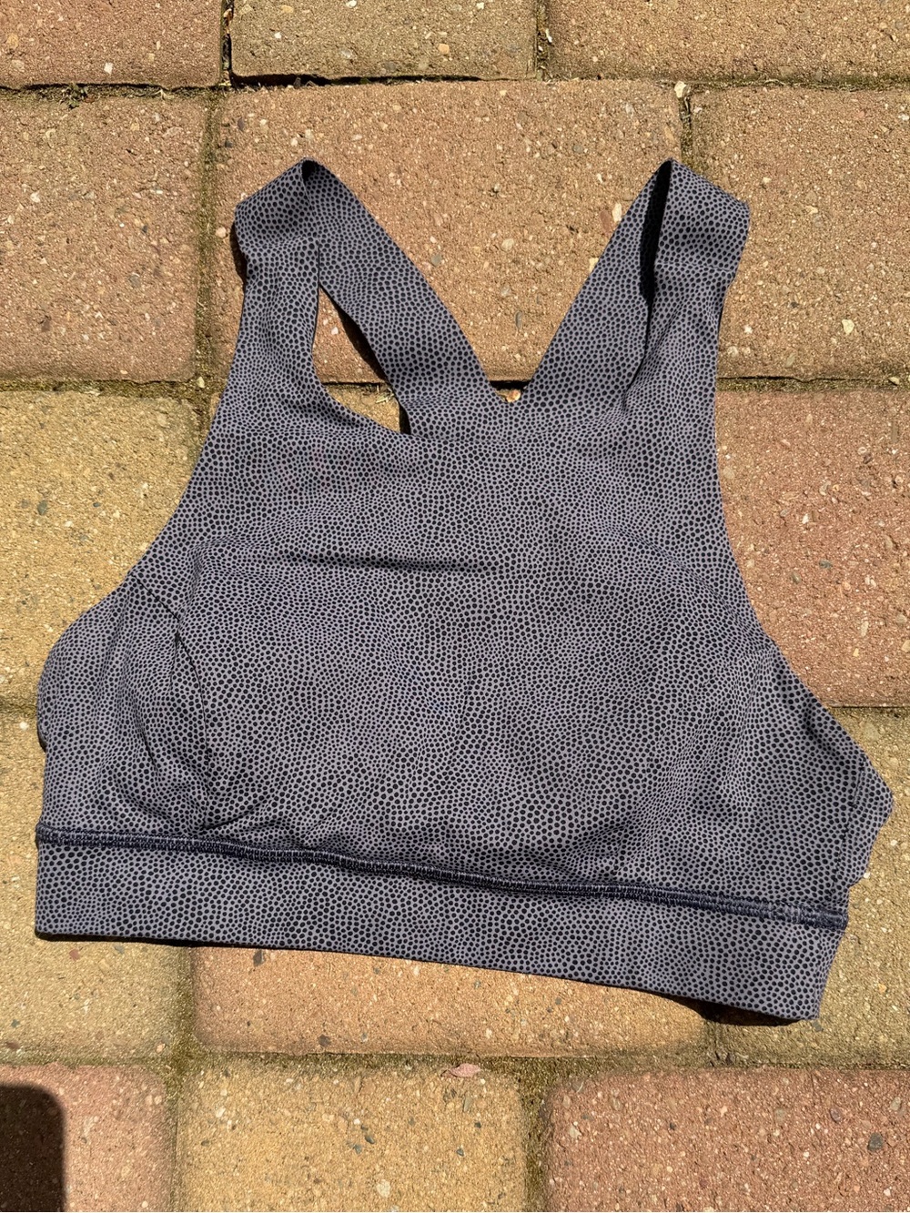 Women’s High-Neck Sports Bra - Heathered Charcoal